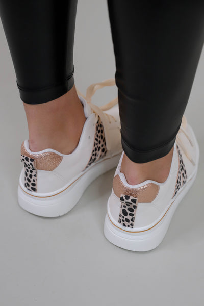 Women's Trendy White Sneakers- V Sneakers- Designer Inspired Sneakers