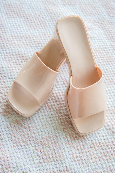 Jelly Heel Sandal- Nude Jelly Heels- Nude Heels For Women