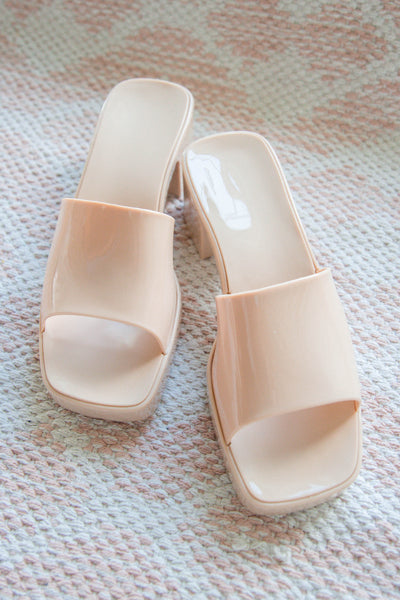 Jelly Heel Sandal- Nude Jelly Heels- Nude Heels For Women