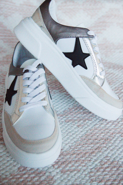 Trendy Star Sneakers- Women's Platform Star Sneakers- $45