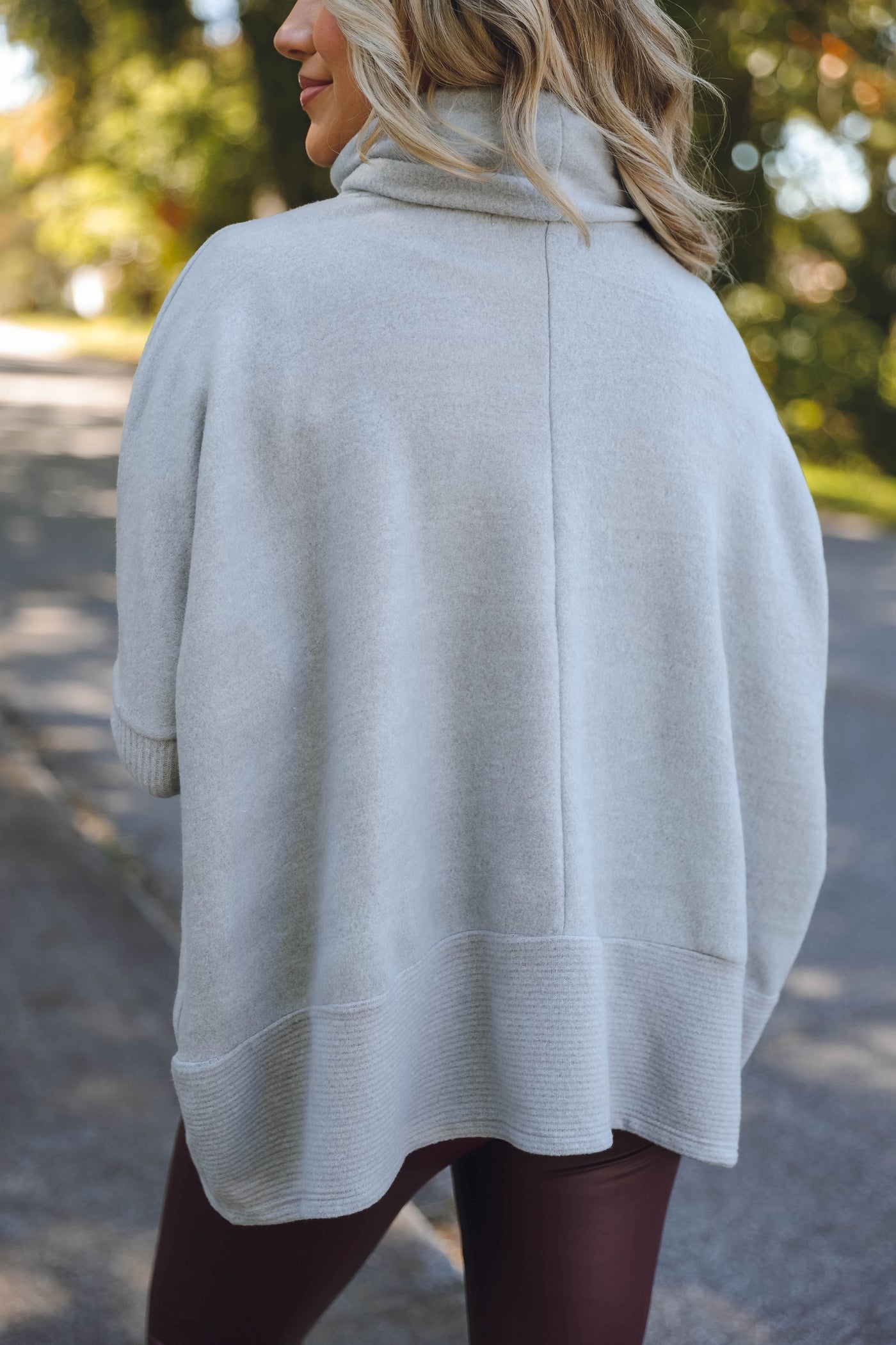 Comfy Grey Cowl Neck Pullover- Cute Oversized Sweater- Cherish Cowl Neck Pullover