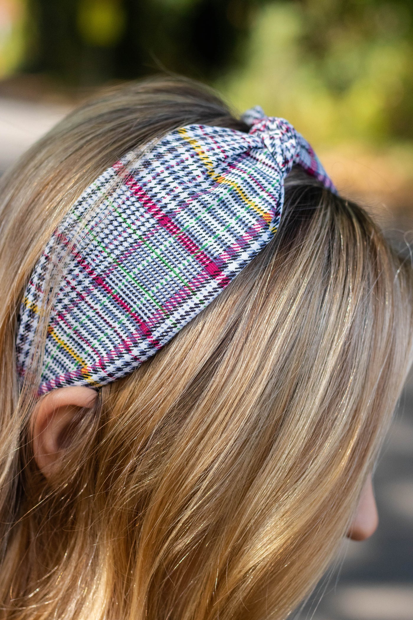 Women's Knotted Plaid Headband- Cute Preppy Headband- $12