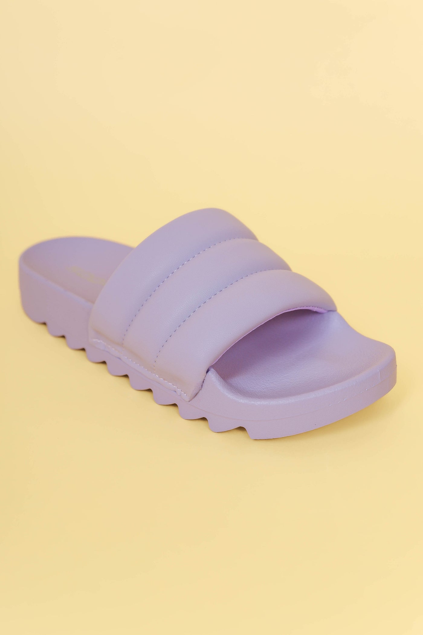 Purple Slides- Women's Cushion Slide Sandals- Women's Puffy Slides