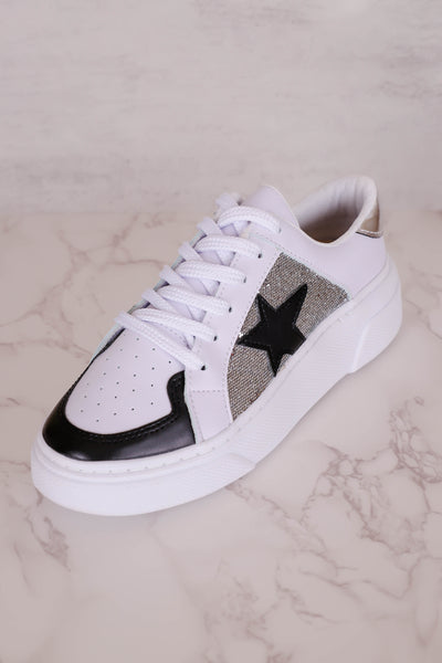 Trendy Star Sneakers- Women's Platform Star Sneakers- Affordable Star Sneakers