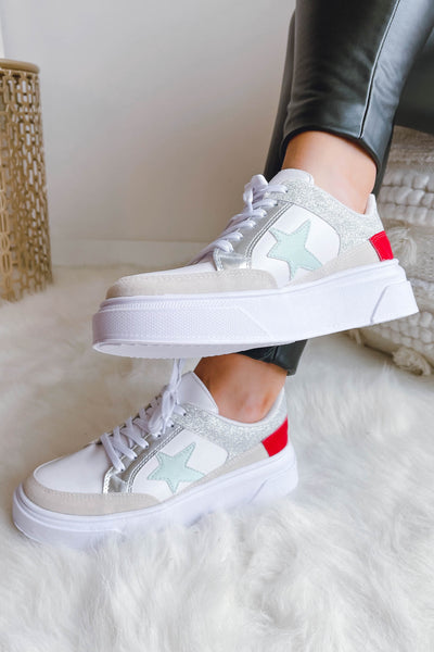 Trendy Star Sneakers- Women's Platform Star Sneakers- $45